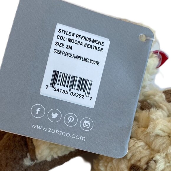 NWT Zutano Fleece Baby Booties - Picture 3 of 5